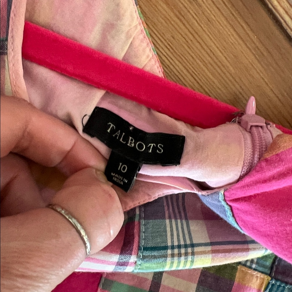 Talbots Madras Patchwork Plaid Cotton Sleeveless … - image 4